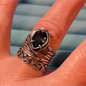 Size 8.5 Paz Sterling Silver Topaz Ring